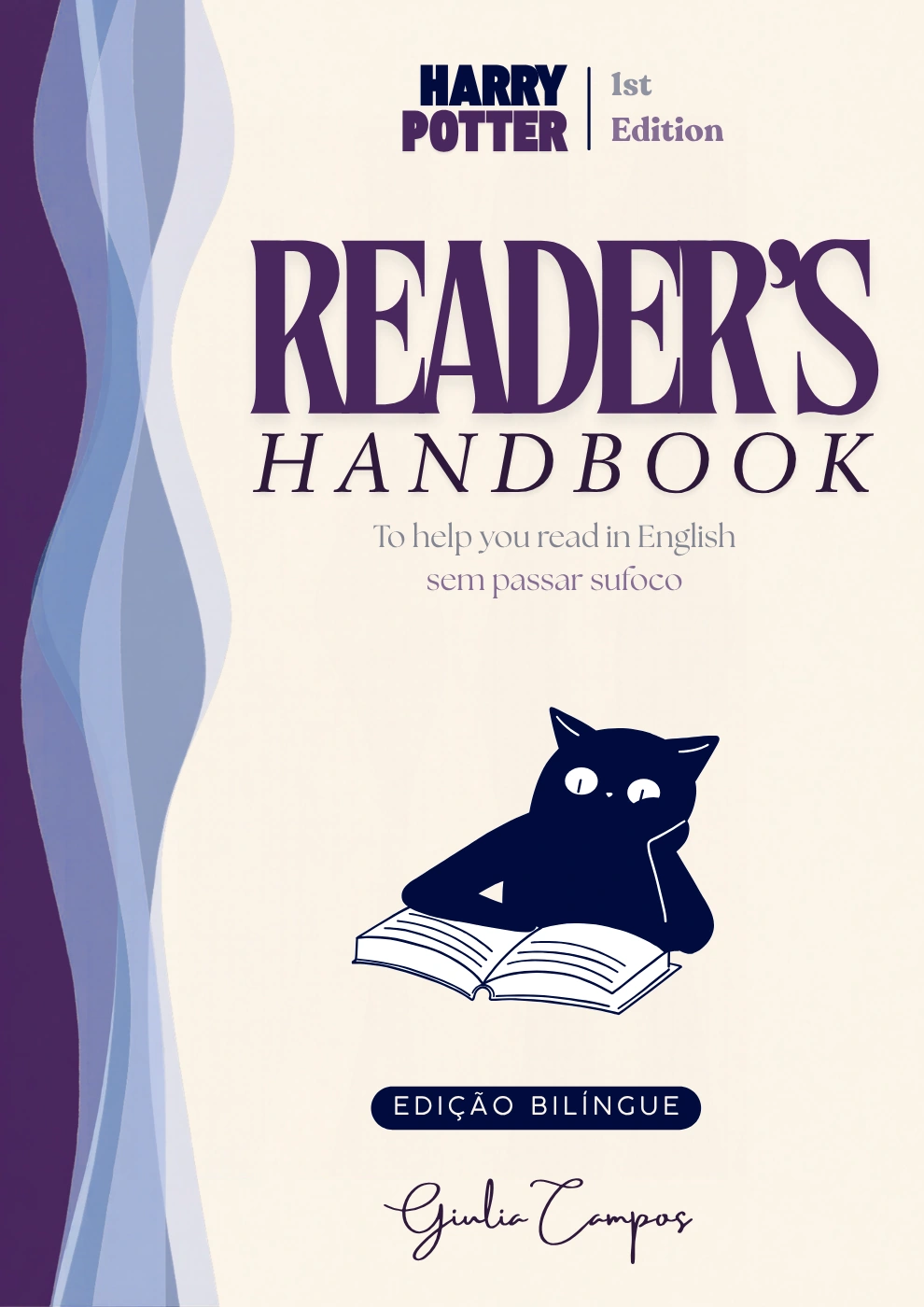 Capa oficial do Reader’s Handbook, primeira edição de Harry Potter, por Giulia Campos